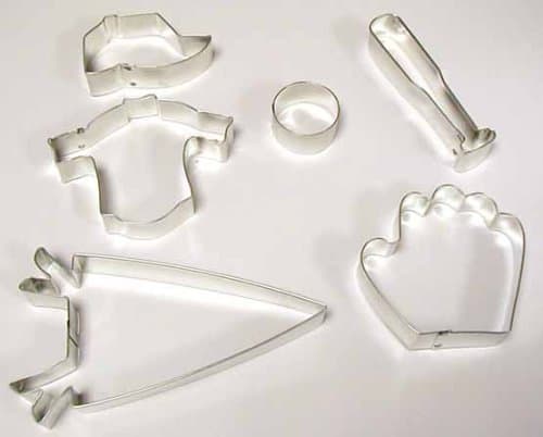 Baseball Cookie Cutters - Set of 6