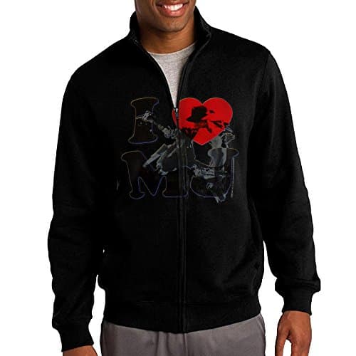 Men Michael Jackson MJ Beat It Thriller Stand Collar Jacket Hoodie