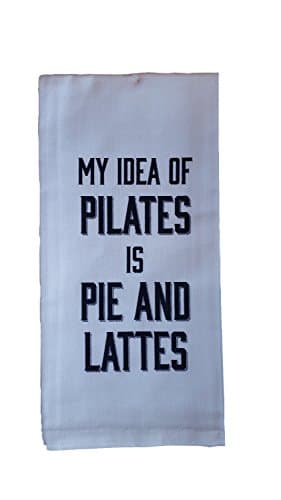 Upper Lake Printed Tea Towel (Pilates....Pie and Lattes)