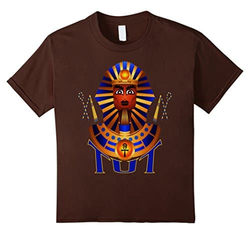 Kids King Tut Ancient Egypt and Statement T-Shirt Tee Apparel 12 Brown