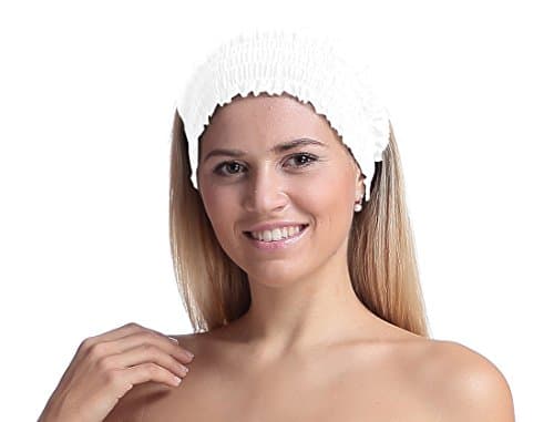Disposable Spa Non-Woven Headbands for Salon, Spa or Makeup (100 Count) - White