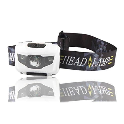 Goreit® LED Hiking Headlamp, IPX4 Waterproof Ultra-light Flashlight With Red Lights, For Reading Running Camping Fishing Hunting Climbing Walking Jogging, with 3*AAA Batteries (White)