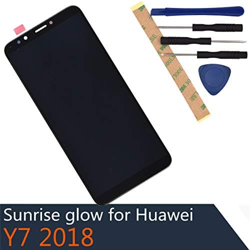 Full LCD Display Touch Screen Digitizer Assembly Compatible with Huawei Y7 2018 Black with Frame Adhesive[ Without Frame ]