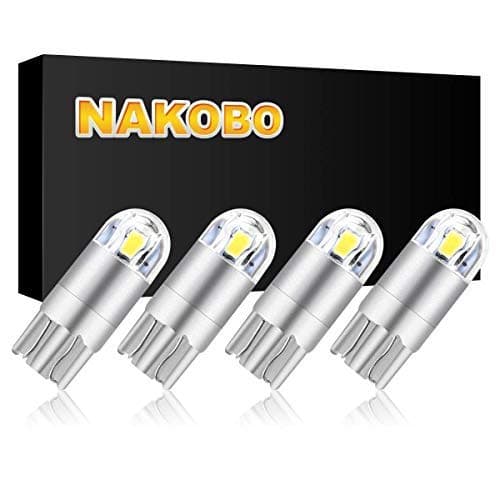 NAKOBO Smart IC DC 9-30V 12v 24v T10 LED Bulb 2-SMD 3030 Chipset 194 921 168 W5W Wedge for Car Interior Dome Door Map Reading License Plate Turn Signal Light(pack of 4)