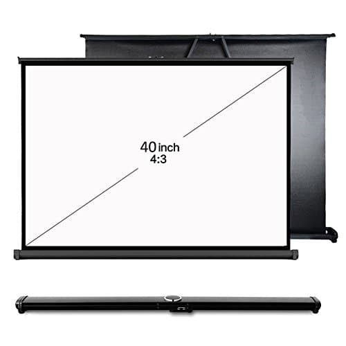 Everyone Gain Easy Carry 40inch 4:3 Mini Portable Matte White Projection Projector Table Screen For Office Business Training (40''4:3)