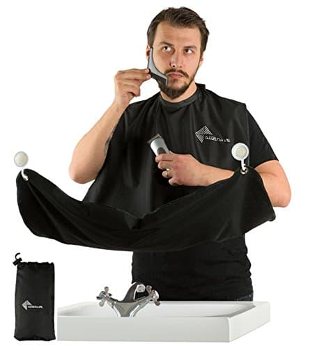 Beard Shaving Catcher - Shaping Tool Included - Beard Bag - Top Quality Grooming Cape Apron