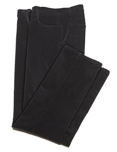 Illegal, STRETCH Fine Wale Corduroy Casual Pants, Flat Front - For Men Black 32