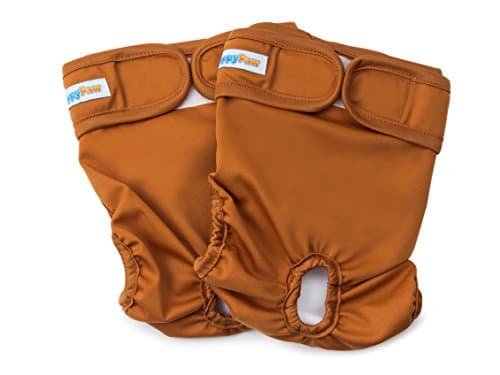 Reusable Washable Dog Diapers (Color Red - 2 Pack) Durable Dog Wraps Premium Quality (SMALL)