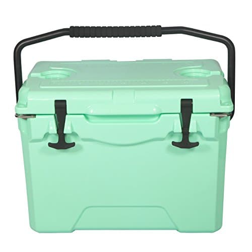 Nomad 25 Quart Waterproof Cooler / Heavy Duty High Performance Outdoor Recreation / Commercial Grade Insulation Portable Airtight Ice Chest (Seafoam Green Rotomolded)