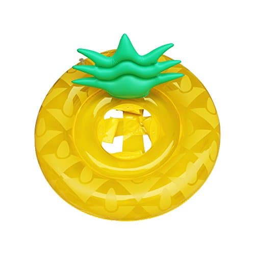 UCLEVER Baby Float Inflatable Pineapple Swimming Ring Pool Toys for the Age 6-36 Months
