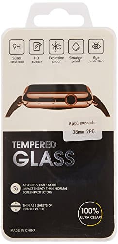Apple iWatch 3 Tempered Glass Screen Protector Anti-scratch Anti-fingerprint Bubble-free Ultra-thin HD-clear Screen Protector for iWatch Series 1, Series 2 & 2017 new apple watch Series 3 (38mm)