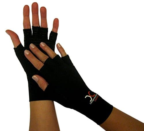Best Compression Gloves with Copper Comfort, For Carpal Tunnel, Typing, &amp; Support in Hands &amp; Fingers, Highest Copper Percent GUARANTEED Pair of Gloves (Small)