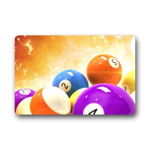 23.6"(L)x15.7"(W) 3/16"-Candy Color Billiards Clean Machine Indoor And Outdoor Doormat Door Mat