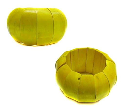 Classy Looking wooden bracelate in Yellow look