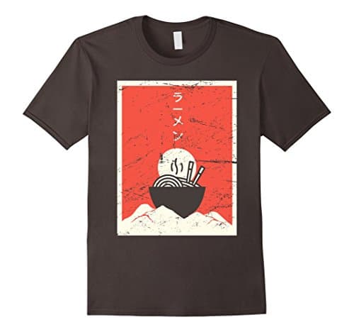 Mens Vintage Japanese Ramen Anime T-Shirt Medium Asphalt