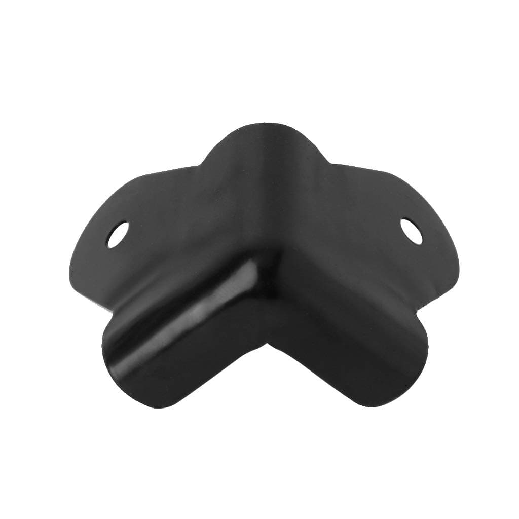 Fugift 4PCS Speaker Corners Metal Angle Rounded Protector Guitar Amplifier Stage Cabinets Accessories Black