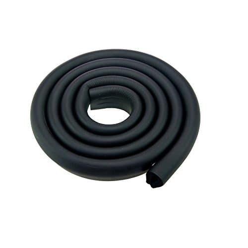 Interbusiness Glass Table 2M U Shape Corner Edge Protector for Baby Child Infant Kids Foam Bumps Cushion Guard, Black