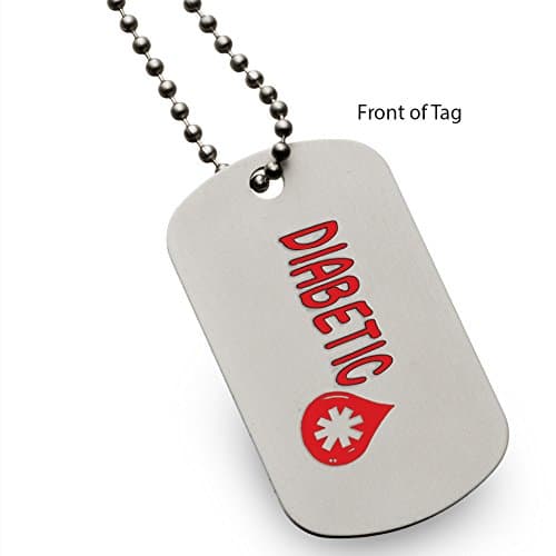 Diabetic Medical Alert ID Dog Tag