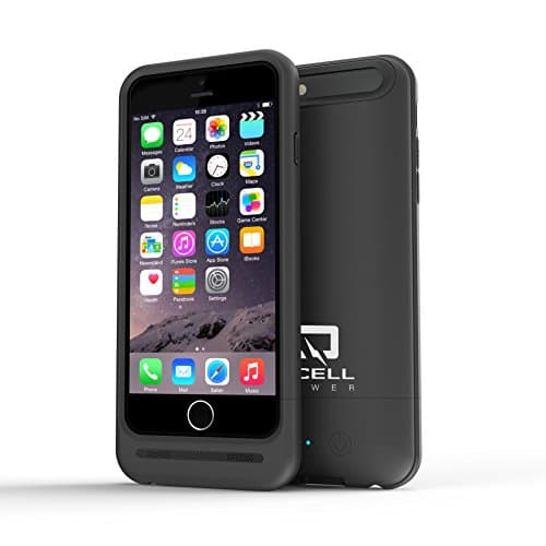 iPhone 6/6s Battery Case,QCell 3100mAh Slim Juicer Double Layer Extended Battery Charging Case for iPhone 6/6s, (Fits All mobile carriers of iPhone 6/6s) [365 days QCell Warranty Guarantee]-Black