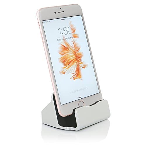 IOS Charger Charging Docking Desktop Stand Station Cradle Sync Dock for iPhone X 8 8 plus 7 7s 6 6S Plus 5S 5 SE 5C 5se Silver