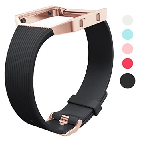 CRODI Fitbit Blaze Slim Bands, TPU Replacement Slim Band for Fitbit Blaze Women Men,Sport Strap with Rosegold Frame for Fitbit Blaze Smart Fitness Watch