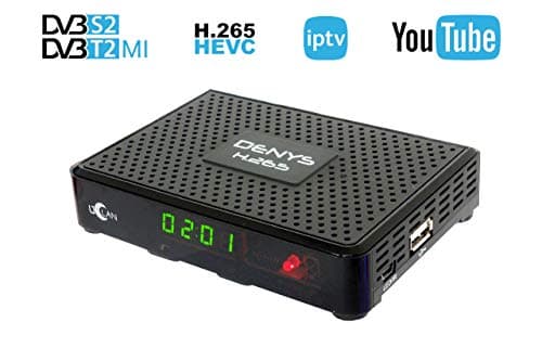 Uclan Denys H.265 Mini Size DVB-S2 Satellite 1080P Full HD T2-MI Receiver IPTV Box + WiFi dongle