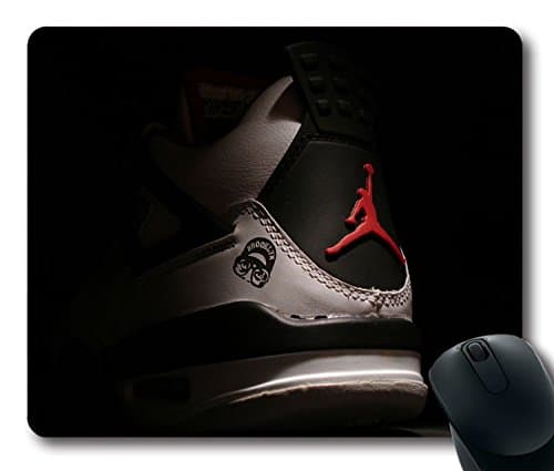 Custom Gaming Mouse Pad with Jordan Mars Mars Blackmon Air Jordan Shoes Logo Sports Style Non-Slip Neoprene Rubber Standard Size 9 Inch(220mm) X 7 Inch(180mm) X 1/8(3mm) Desktop Mousepad Laptop Mousepads Comfortable Computer Mouse Mat