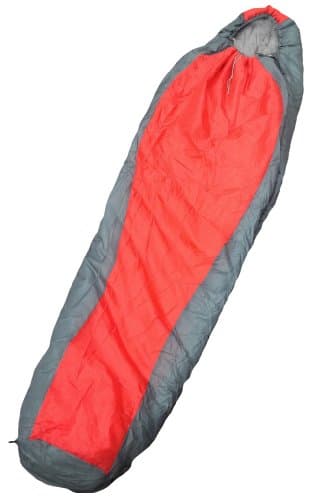 LITE PAK 20 High Peak 00103 Lite Pak 1200, 20 Degree Sleeping Bag, Red & Gray, 31.5"x89"x20"