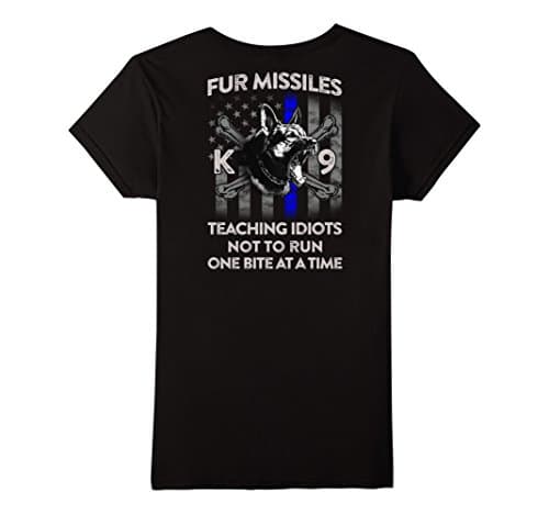 Womens Fur Missile K9 TShirt One Bite At A Time T-shirt Small Black