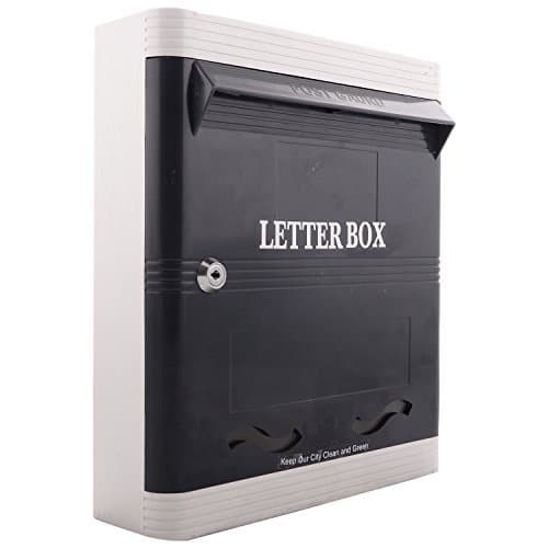 Lamba's Plastic G02GW Wall Mounted Letter Box (Grey White, 280x317x77mm)