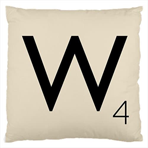 Vintage W Letter Cushion Pillow Case