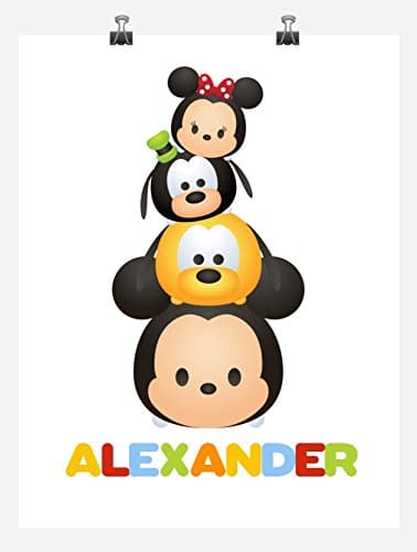 Personalized Tsum Tsum Tower Art Inspired Disney Mickey Mouse - Multiple Sizes