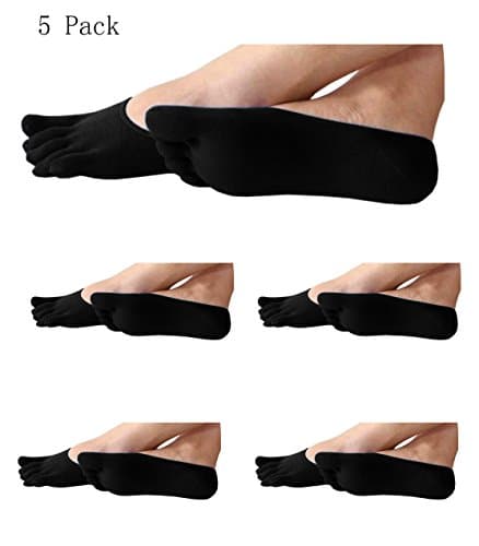 Women's No-show Five Fingers Separate Invisible Toe Socks（1/2/5 Pack)
