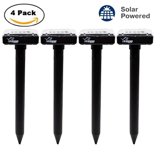 Toro Products Mole Repellent 4 pack Solar Powered for Lawn Garden Yard Outdoor Pest Control Rodent Repellent Ultrasonic Pest Repeller Gopher Repeller Vole Chaser Pest Deterrent