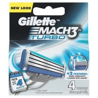 Gillette Mach 3 Turbo Blades 4pcs