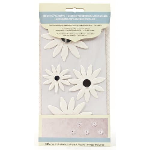 Die Cuts With A View Home Craft DIY Paper Daisies, White, 4-inches by 8-inches Flat