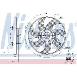 85680 Radiator Fan by NISSENS