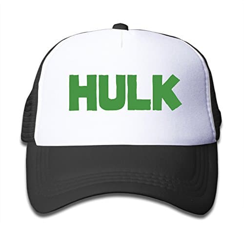 Macthy HULK Logo Boy's Mesh Snapback Hat Cap Black