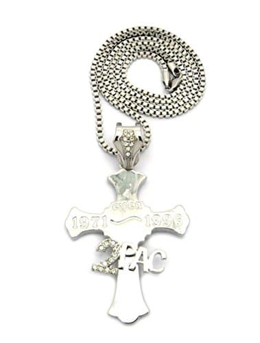SANDRA Creative Design RAPPER 2PAC 4 EVER HIP HOP Pendant 3mm/30" Box Chain Necklace
