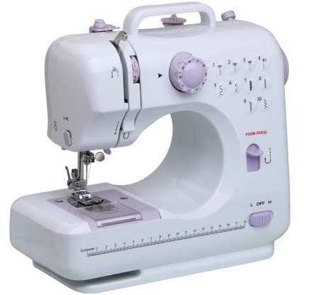 FAB Innovations Sewing Machine Multifunctional Crafting Mending Machine with Pedal LED Light 12 Built-in Stitch Patterns