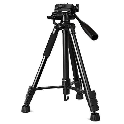 Horizontal Arm Professional Camera & Monopod Portable Stand with 360° Ball Head Lightweight Aluminum Travel Tripod,Black