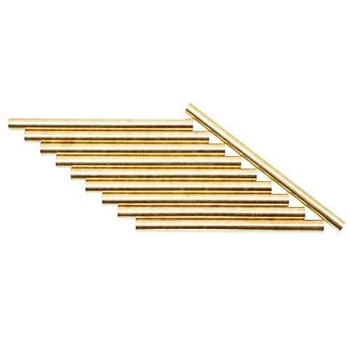 CCTVMTST 10pcs Brass Solid Round Rod Lathe Bar Stock 6mm Diameter 100mm Length