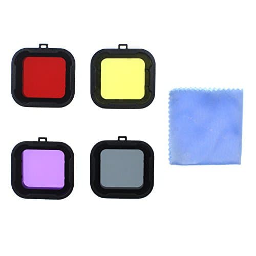 PinRui Underwater Diving Lens Filter Kit (4PCS/Pack) For GoPro Hero 4/3+ Standard Waterproof Housing Case