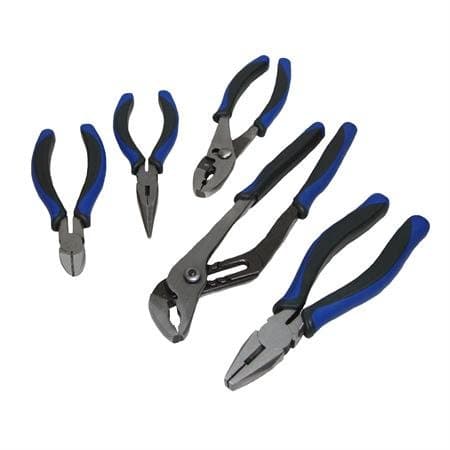 5 Piece Plier Set with Ergonomic Handles-2PK