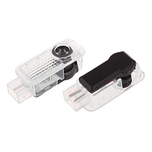 JDWG 1 Pair Car LED Projector Door Lamp Ghost Shadow Welcome Light Courtesy Logo Kit for Skoda Fabia Octavia Roomster Superb