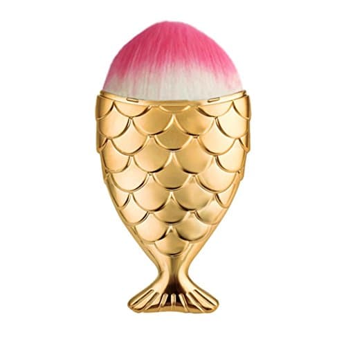 Start Gold Brush Fish Scale Fishtail Bottom Powder Foundation Makeup Cosmetic Brush (1PC Oval Head)