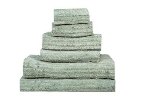 Spura Home Sage Ribbed 6 Pc Towel Set (2 Bath, 2 Hand Towels, 2 Wash Cloths)
