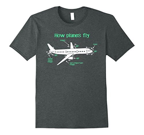 Mens Aerospace Engineer / Engineering Shirt - How Planes Fly Medium Dark Heather