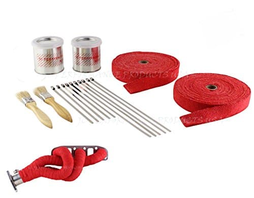 JCP Heat-Resistant Header and Exhaust Pipe-Wraps (Grey Ceramic, 2 Inch Thick x 50 Foot Length)