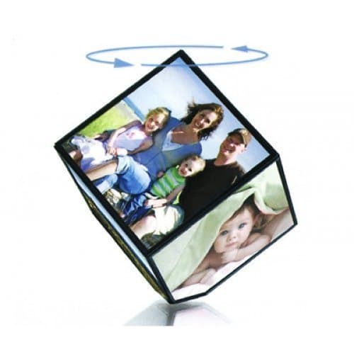Shri Balaji Enterprises Plastic Rotating Photo Frames (10 x 10 x 10 cm, Multicolour)